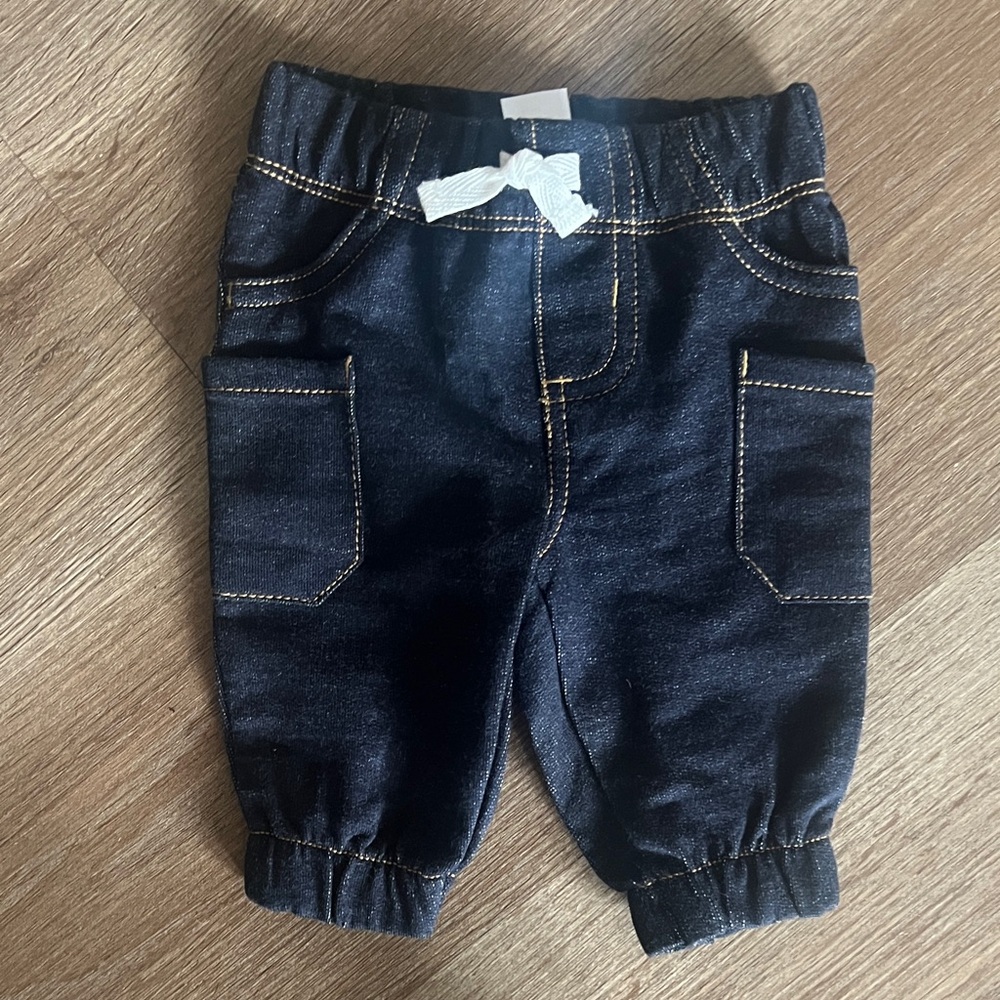 Carter's Dark Blue Kids Jeans with Bow